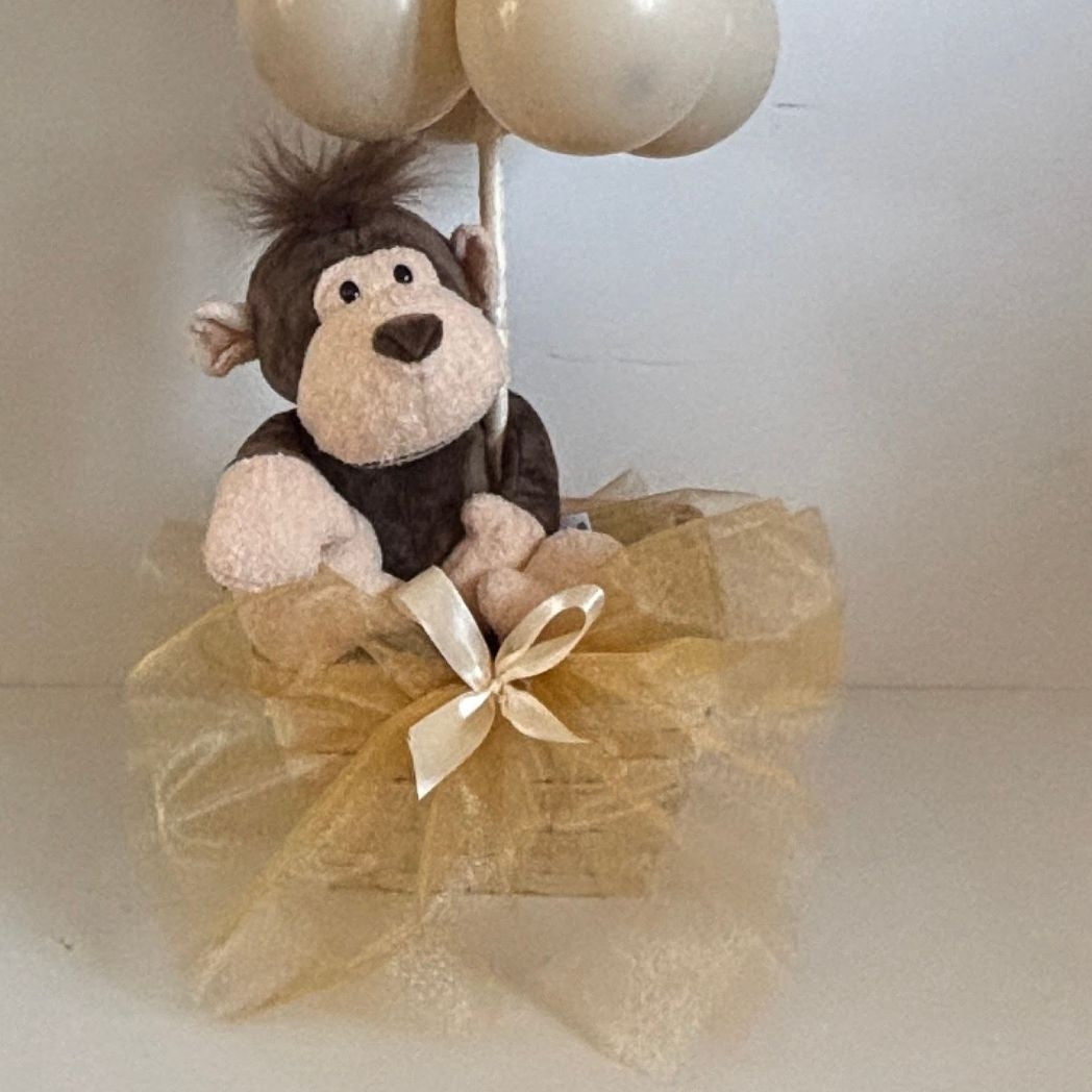 Balloon Gift Basket with Monkey