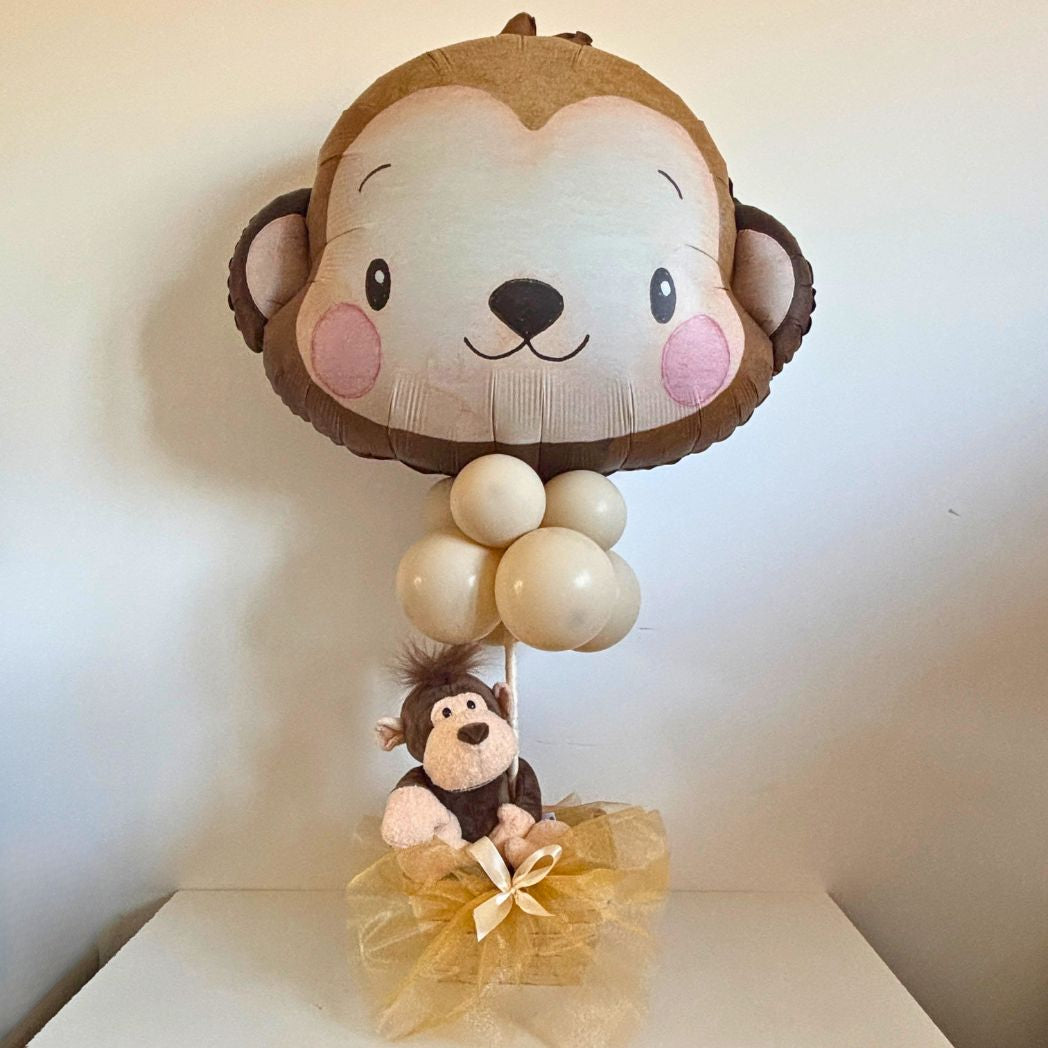 Balloon Gift Basket with Monkey