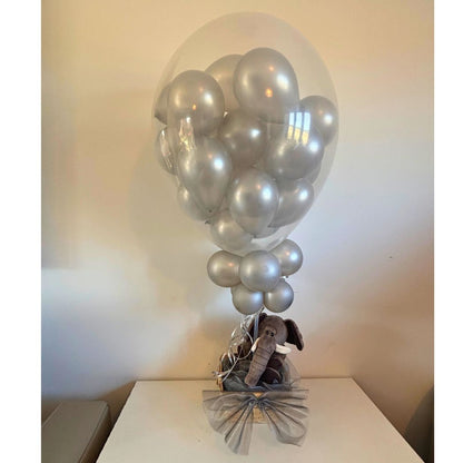 Hot Air Balloon Gift Basket with Elephant