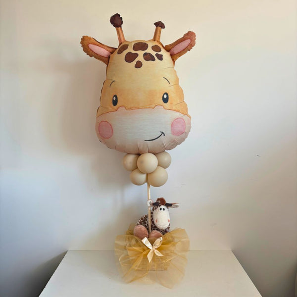 Balloon Gift Basket with Giraffe
