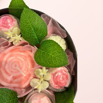 Floral Candle and Wax Melt Gift Box - 100% Vegan Hand poured soy wax